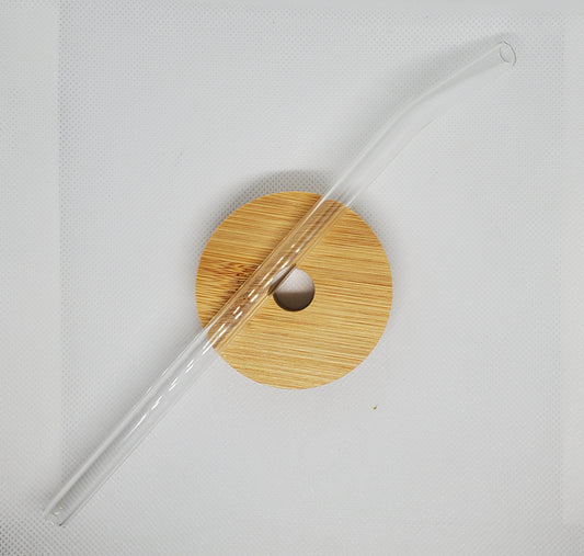 Lid and Glass Straw